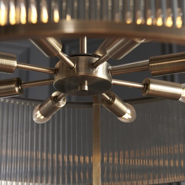 Endon 119455 - Luster na reťazi RIDGETON 8xE14/7W/230V mosadz