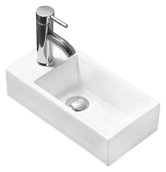 Mexen Inez umývadlo na dosku pravé 40 x 20 cm, biele - 21484000R