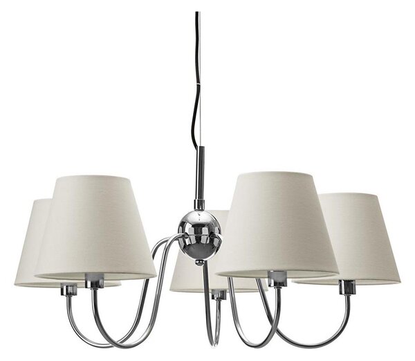 ByRydens 4202720-6510 - Závesný luster na lanku LYNF 5xE14/8W/230V chróm/biela