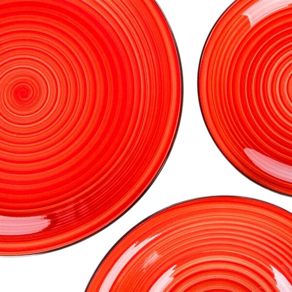 Banquet 30-dielna jedálenská súprava Spiral ​Red