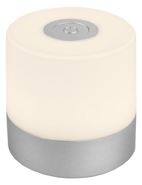 Briloner -LED stmievateľná nabíjateľná dotyková vonkajšia stolná lampa LED/2W/5V 2700K IP44 matný chróm
