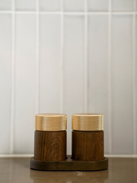 Mlynček na soľ a korenie Sina Dark Oak / Brass