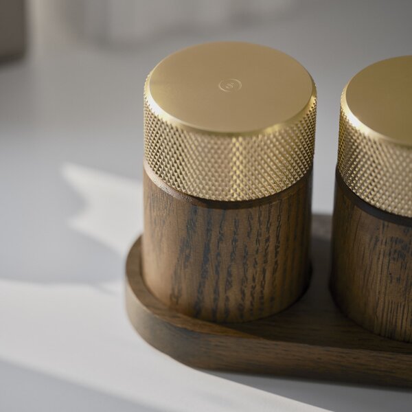 Mlynček na soľ a korenie Sina Dark Oak / Brass