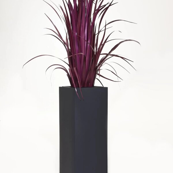 Kvetináč BLOCK 65, pozink, výška 65 cm, antracit