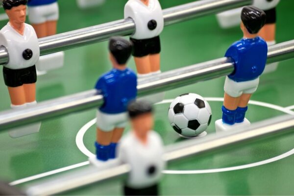 Stolný futbal rozkladací 121 x 101 x 79 cm - čierny