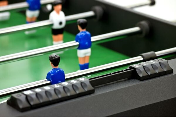 Stolný futbal rozkladací 121 x 101 x 79 cm - čierny