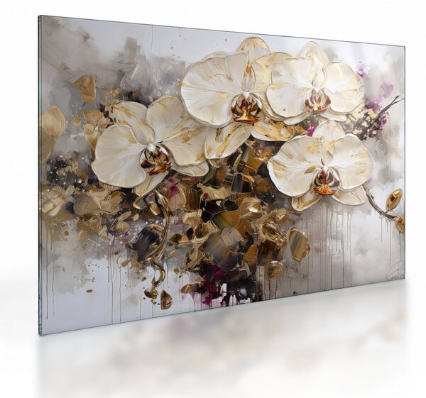 Sklenený obraz - Orchidey (70x50 cm)