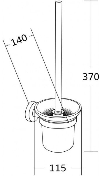Mexen Tiber WC kefa, chróm - 7050550-00