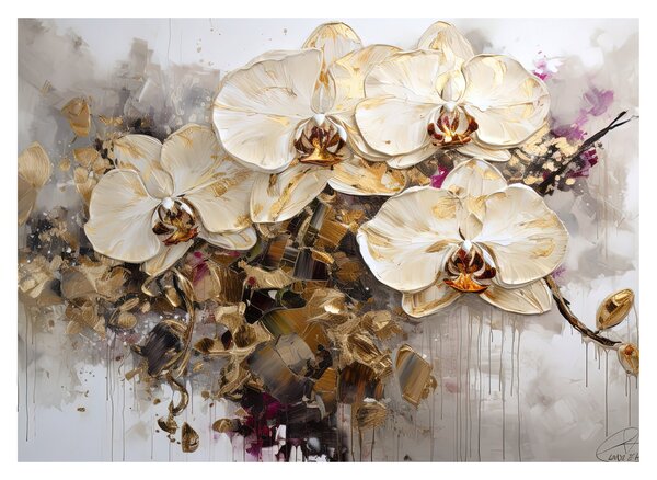 Sklenený obraz - Orchidey (70x50 cm)