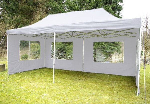 Záhradný párty stan 3 x 6 PROFI - nožnicový - biely
