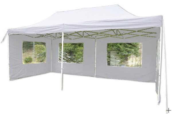Záhradný párty stan 3 x 6 PROFI - nožnicový - biely