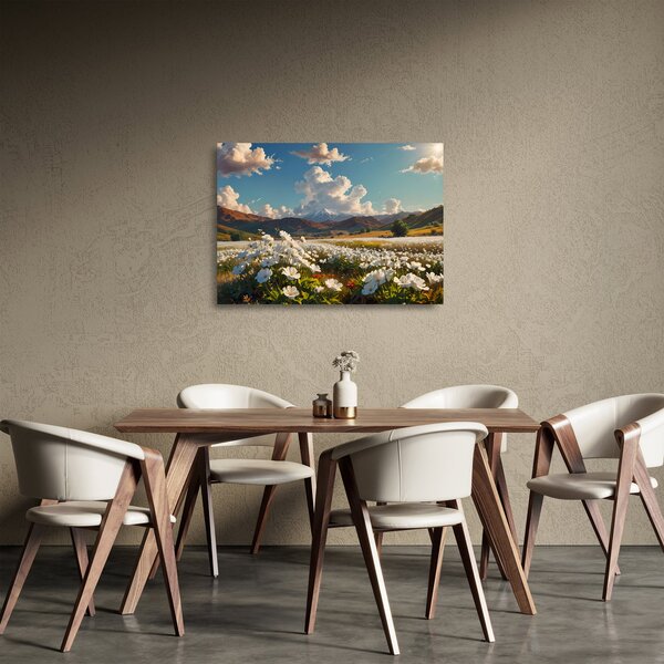 Sklenený obraz - Pokojná krajina (70x50 cm)