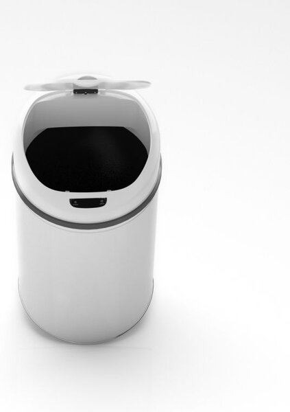 Bezdotykový odpadkový kôš so senzorom, 50 l, biely