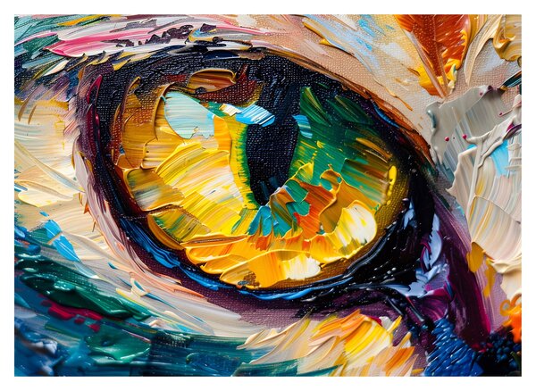 Sklenený obraz - Maľba mačacieho oka (70x50 cm)