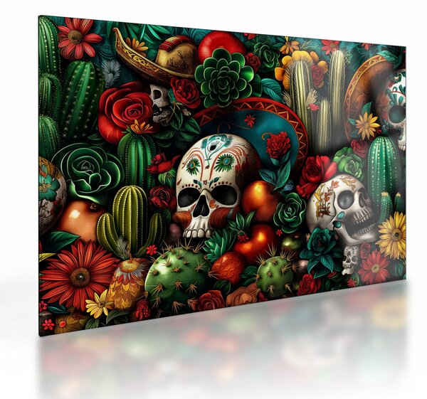 Sklenený obraz - Mexický koncept (70x50 cm)