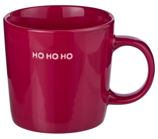 GOOD VIBES Hrnček "HoHoHo" 400 ml - červená