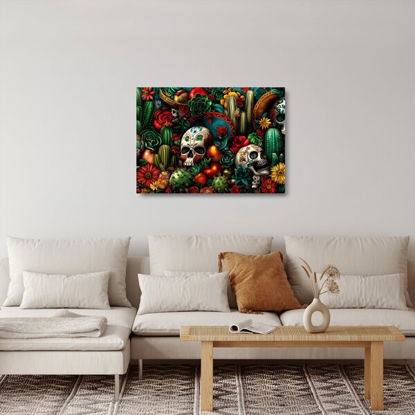 Sklenený obraz - Mexický koncept (70x50 cm)