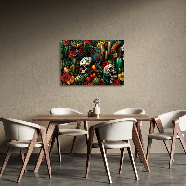 Sklenený obraz - Mexický koncept (70x50 cm)