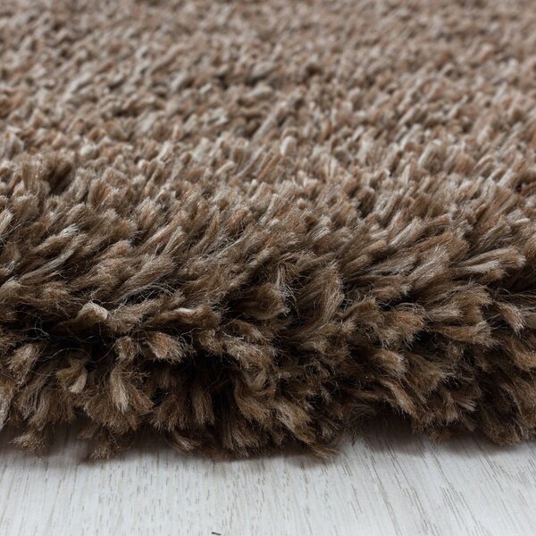 Tmavohnedý koberec 80x150 cm Fluffy – Ayyildiz Carpets