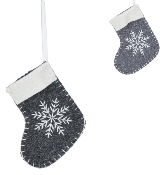 Závesná vianočná ponožka SNOW SOCK 12 cm - viac farieb Farba: Svetlosivá