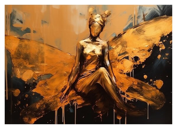 Sklenený obraz - Abstrakcia víly (70x50 cm)