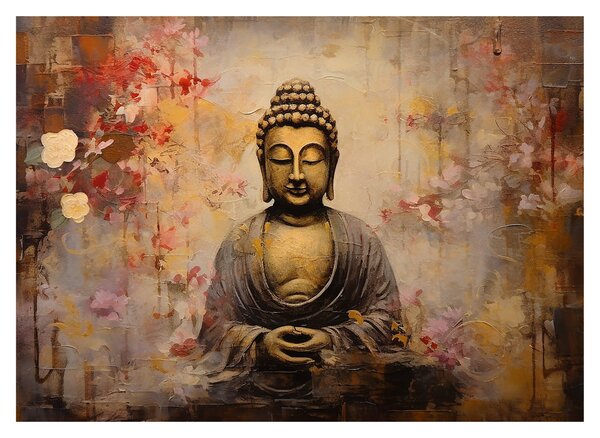 Sklenený obraz - Budha, maľba (70x50 cm)