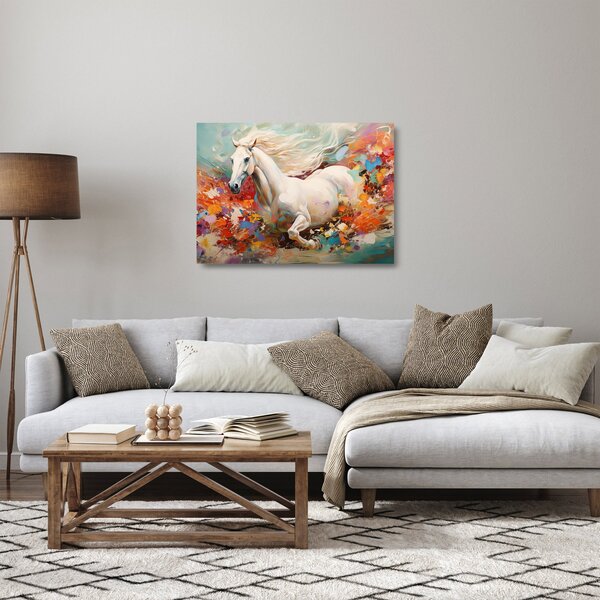 Sklenený obraz - Maľba koňa (70x50 cm)