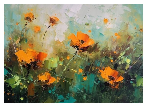 Sklenený obraz - Kvitne (70x50 cm)