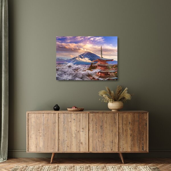 Sklenený obraz - Hora Fuji (70x50 cm)