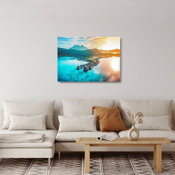 Sklenený obraz - Bora Bora (70x50 cm)