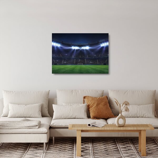 Sklenený obraz - Futbalový štadión (70x50 cm)
