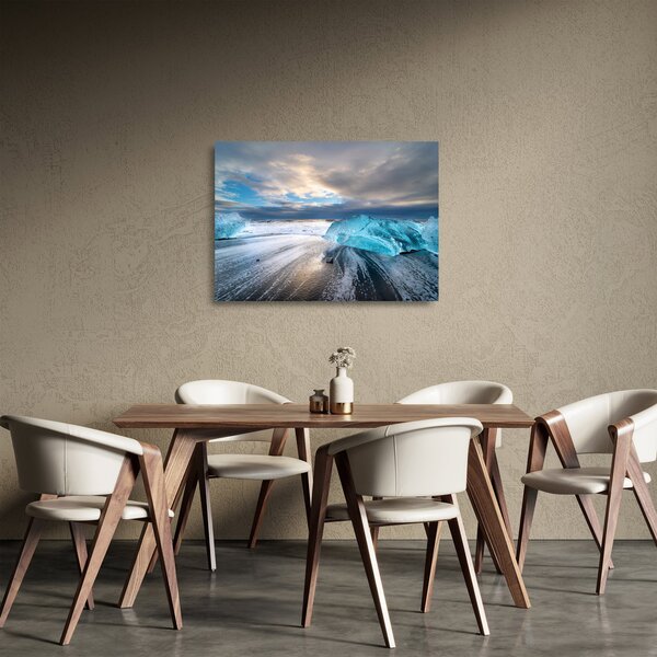 Sklenený obraz - Diamantová pláž (70x50 cm)