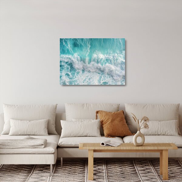 Sklenený obraz - Pohľad na vlny oceánu (70x50 cm)