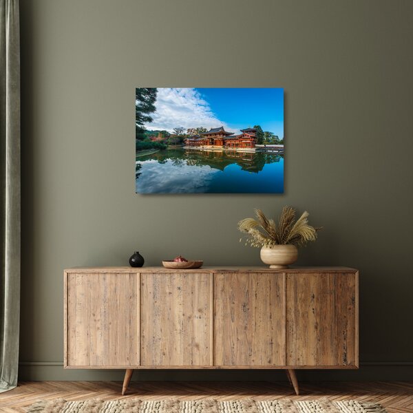 Sklenený obraz - Chrám Byodo-in, Japonsko (70x50 cm)