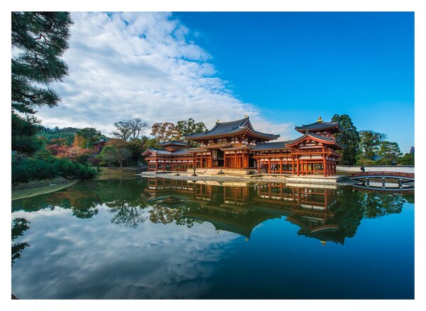Sklenený obraz - Chrám Byodo-in, Japonsko (70x50 cm)