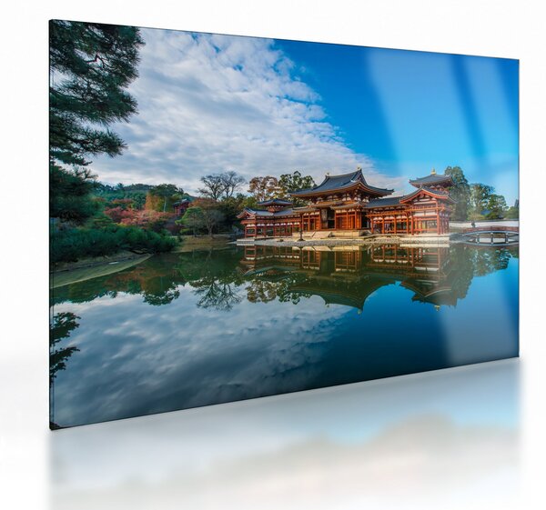 Sklenený obraz - Chrám Byodo-in, Japonsko (70x50 cm)