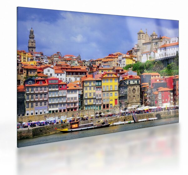 Sklenený obraz - Ribeira, Portugalsko (70x50 cm)
