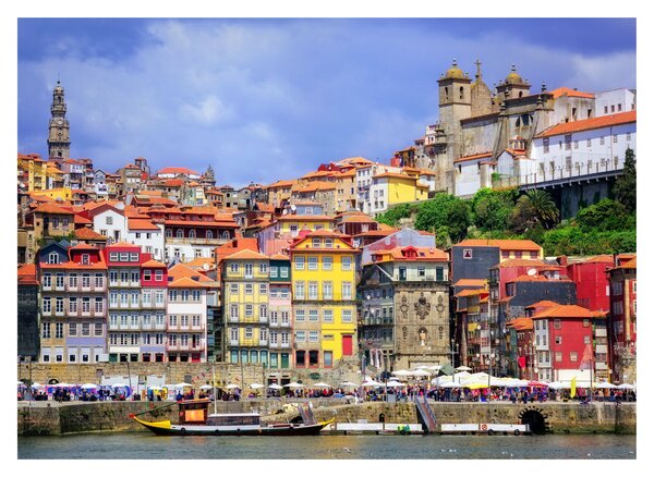 Sklenený obraz - Ribeira, Portugalsko (70x50 cm)