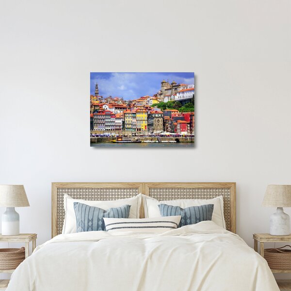 Sklenený obraz - Ribeira, Portugalsko (70x50 cm)