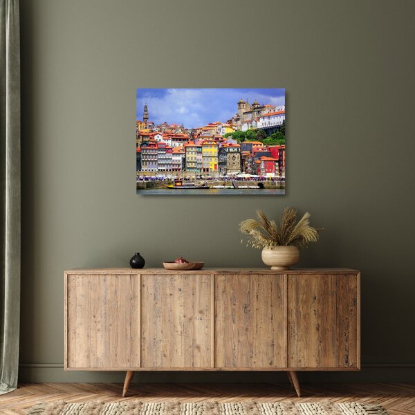 Sklenený obraz - Ribeira, Portugalsko (70x50 cm)