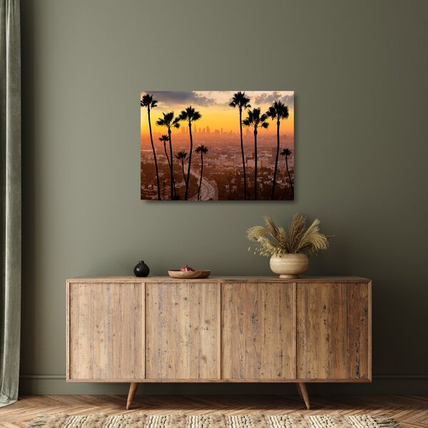 Sklenený obraz - Panorama Los Angeles (70x50 cm)