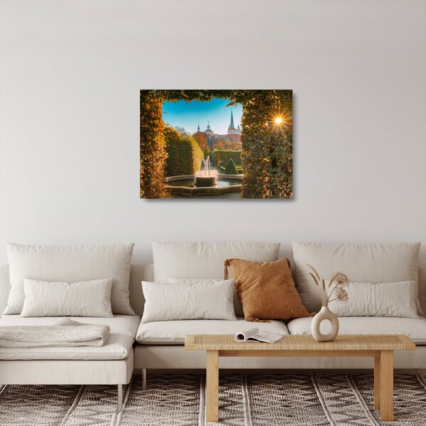 Sklenený obraz - Valdštejnský palác (70x50 cm)