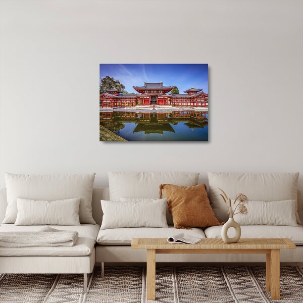 Sklenený obraz - Budhistický chrám (70x50 cm)