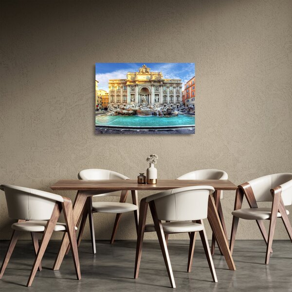 Sklenený obraz - Fontána di Trevi (70x50 cm)