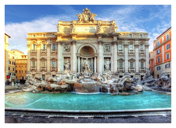 Sklenený obraz - Fontána di Trevi (70x50 cm)