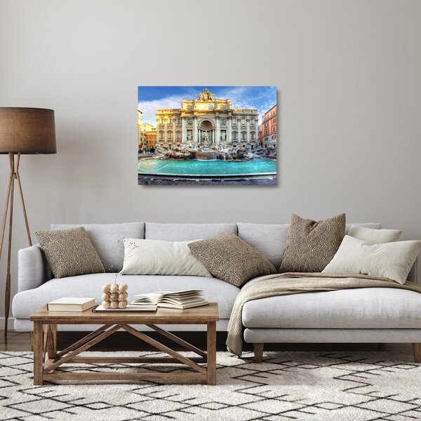 Sklenený obraz - Fontána di Trevi (70x50 cm)
