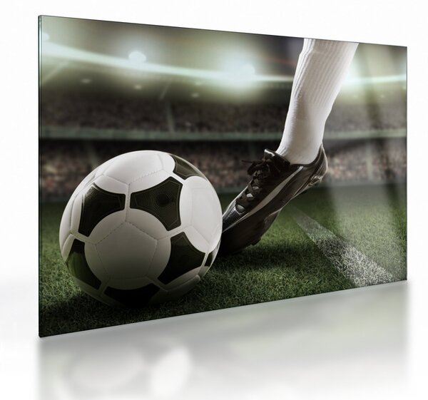 Sklenený obraz - Futbalová lopta (70x50 cm)