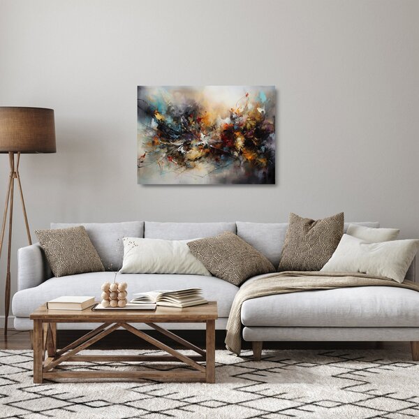 Sklenený obraz - Abstraktná grafika (70x50 cm)