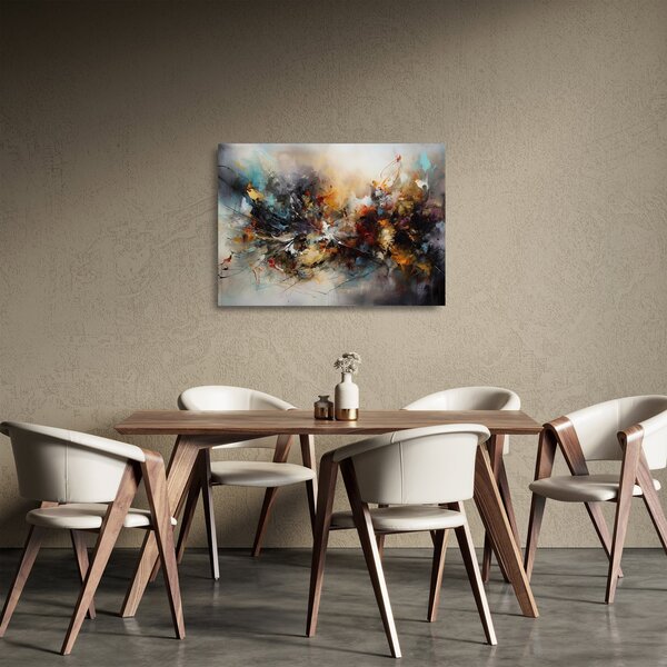 Sklenený obraz - Abstraktná grafika (70x50 cm)