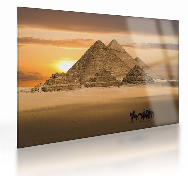Sklenený obraz - Pyramídy (70x50 cm)